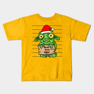 Funny Monster Christmas Tree Killer Kids T-Shirt